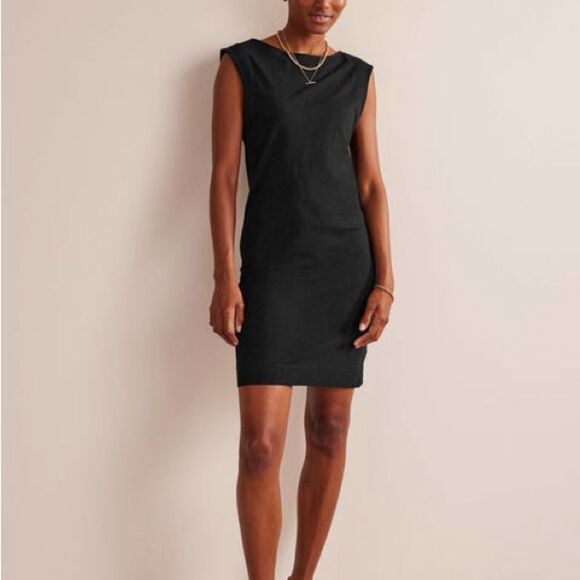 Boden Sleeveless Jersey Shift Dress Black 6L NWT - Picture 1 of 8